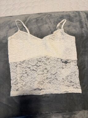 White Lace Spaghetti Strap Camisole